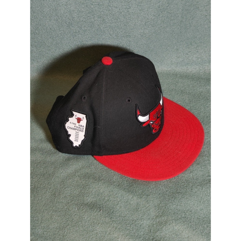 Chicago Bulls New Era 9fifty 6 Championship Hat NBA Snapback Black Red